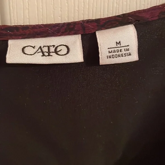 Cato maroon and black blouse - Picture 3 of 4